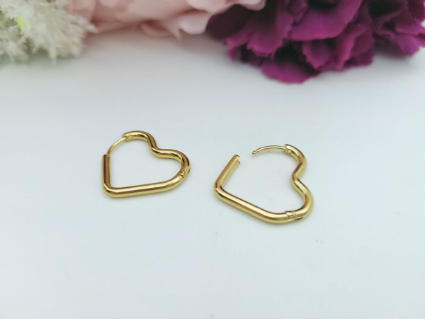 Herz Creolen Edelstahl